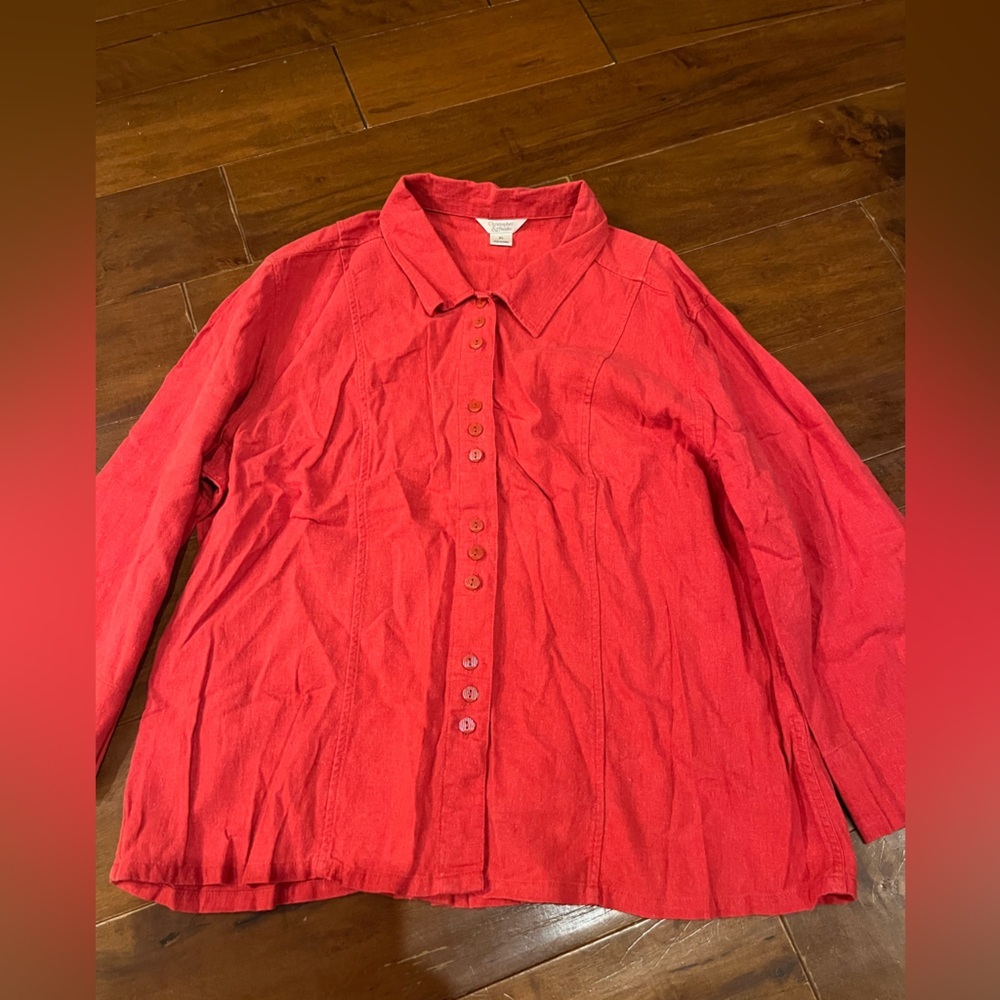 Christopher & Banks Women’s Vibrant Red Shirt Jacket